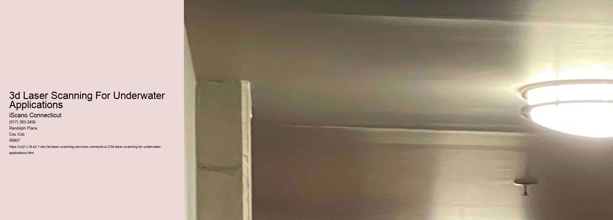 3d Laser Scanning For Underwater Applications